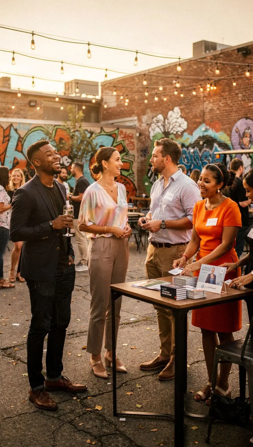 Warsztat budowania reputacji online prowadzony przez eksperta, uczestnicy słuchają i robią notatki.